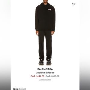 Size L , color Black , authentic Balenciaga